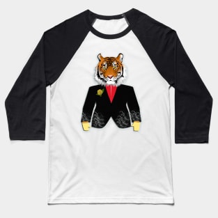 The Tiger in elegant suit  Desing of Tiger Baseball T-Shirt